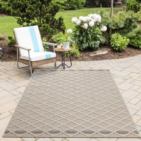 Ayyildiz, Kusový koberec Patara 4953 Beige – na von aj na doma, 80x150, béžová, chodba / predsieň