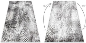 Koberec MATEO 8035/644 palmové listy - štrukturálny sivý