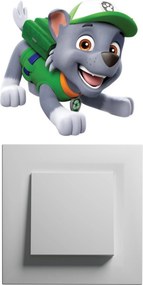 10x10cm PAW Patrol - Rocky - nálepka nad vypínač