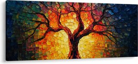 Obraz - Strom života v mozaike (120x50 cm)