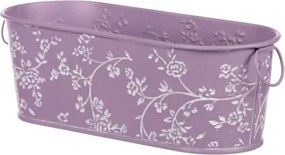 Obal na kvetináč fialový s bielymi ružami, 27,5 cm%