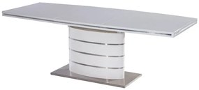 Rozkladací jedálenský stôl 120-180 cm Florinda (biela + biela) (pre 4 až 8 osôb). Vlastná spoľahlivá doprava až k Vám domov. 1050148
