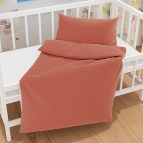 Biante Detské saténové posteľné obliečky do postieľky ST-011 Tehlové Do postieľky 100x135 a 40x60 cm