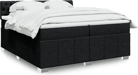 vidaXL Boxspring posteľ s matracom čierna 200x200 cm látka
