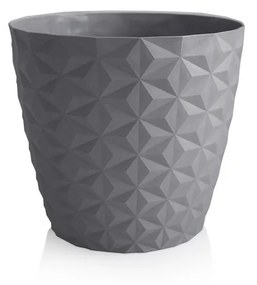 Crystal matt recyklovaný kvetináč 30 cm, kamenná sivá, 30 cm