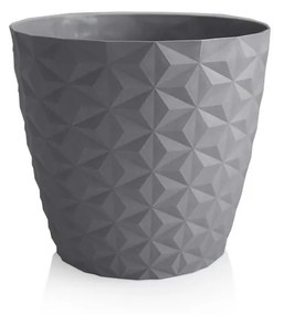 Crystal matt recyklovaný kvetináč 30 cm, kamenná sivá