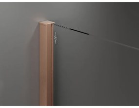Mexen Velar Duo, sprchový kút s posuvnými dverami 90(dvere) x 80(dvere) cm, 8mm číre sklo, medená matná profil, 871-090-080-02-65