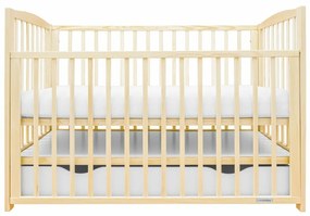 New Baby Detská postieľka Lilly so sťahovacou bočnicou a zásuvkou, prírodná