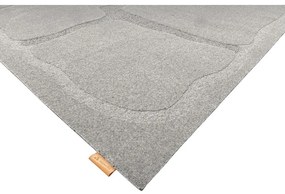 Sivý vlnený koberec 133x190 cm Morphic Organica – Agnella