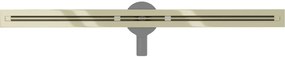 Mexen Flat Super Slim, super tenký odtokový žľab s 360° rotačným sifónom 90 cm, zlatá lesklá, 1551090