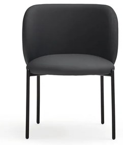 Čierne čalúnené jedálenské kreslá v súprave 2 ks Mogi – Teulat