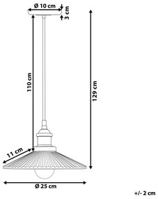 Závesná sklenená lampa CURONE Beliani