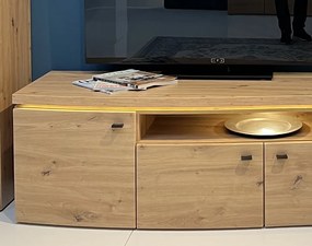 Obývacia stena Bolus, dub artisan, s osvetlením