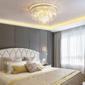 Toolight - Krištáľové stropné svietidlo 7xE14 40W Glamour APP780-7C, chrómová, OSW-05032