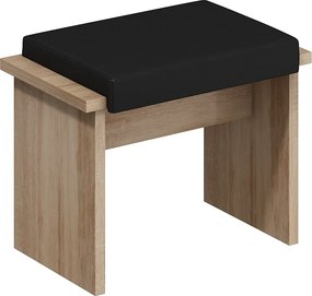 Jedálenský set Benito veľký (dub sonoma + čierna) (pre 6 osôb). Vlastná spoľahlivá doprava až k Vám domov. 1006541