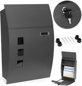 ModernHome Poštová schránka - antracitová, oceľová ModernHome