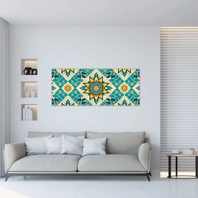 Obraz - Tyrkysový vzor (120x50 cm)