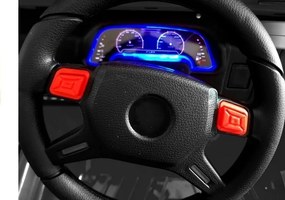 LEAN CARS Elektrické autíčko Jeep HP012 čierne, LED, MP3