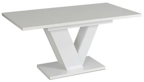 JAKS Jedálenský stôl Clark 120 cm biely gloss glamour
