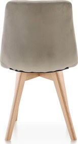 Jedálenská stolička zamatová, béžová CT-V4081 CAP4