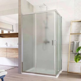 Mereo Mereo, Sprchovací kút, LIMA, obdĺžnik, chróm ALU, sklo Point, MER-CK82412K