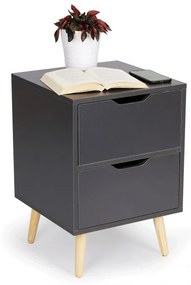 Nočný stolík s dvomi zásuvkami - GREY