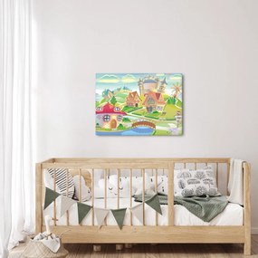 Obraz - Farebné mestečko (70x50 cm)