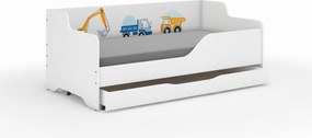 Wooden Toys Detská posteľ LILU 160x80 MASZYNY – operadlo