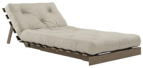 Sivobéžové rozkladacie ľanové kreslo Roots Carob – Karup Design