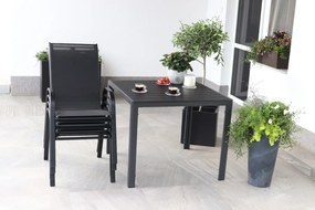 Záhradný jedálenský set Viking M + 4x kovová stolička Ramada