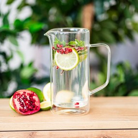 4Home Termo sklenený džbán Double Hot&Cool, 1 l