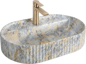 Rea Marcela Ruststone, umývadlo na dosku 600×370×135 mm, imitácia kameňa, REA-U3518