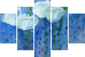 Obraz - Biele tulipány (150x105 cm)