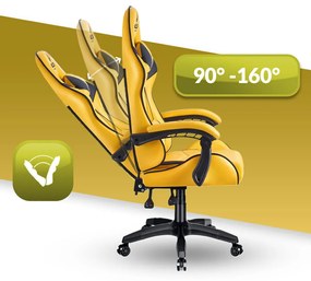 Hells Herné kreslo Hell's Chair HC-1007 Yellow Cyber