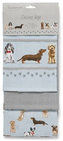 Súprava 3 kuchynských utierok Cooksmart ® Curious Dogs