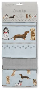 Súprava 3 kuchynských utierok Cooksmart ® Curious Dogs