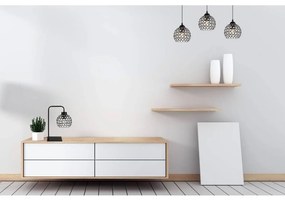 Stolná lampa Crystal, 1x čierne krištáľové tienidlo