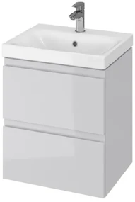 Cersanit Moduo, závesná umývadlová skrinka 50cm, šedá lesklá, S929-011