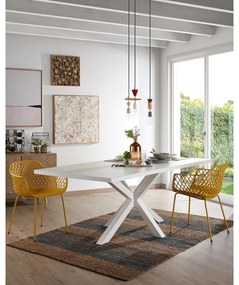 Biely jedálenský stôl Kave Home Arya, 160 x 100 cm