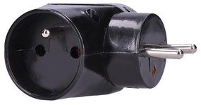 SOLIGHT Zásuvka rozbočovacia P92 IP20/230V/2x10A+1x2,5A, čierna