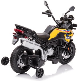 Detská elektrická motorka BestBerg BBCC-80Y - BMW F 850 GS / od 3 rokov / nosnosť 30 kg / žltá