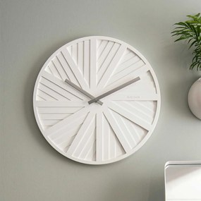 KARLSSON Nástenné hodiny Slides biele 40 × 2,5 cm