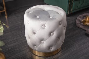 Dizajnová taburetka Rococo 37 cm sivá