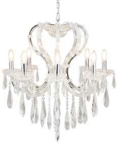 Kovový biely krištáľový luster Ø70*78