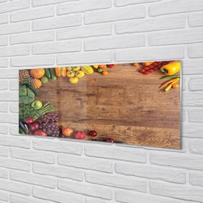 Obraz plexi Board špargľa ananás jablko 120x60 cm