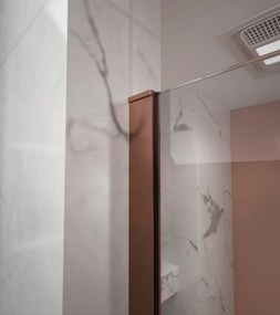 Erga Paris, U-profilová lišta pre sprchové zásteny s hrúbkou skla 8mm, dĺžka 200cm, medená matná, ERG-V02-PARIS-PROFILE-CO
