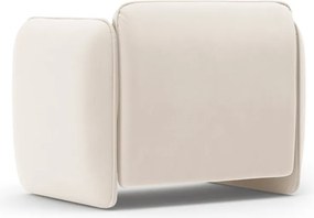 Krémovobiele zamatové kreslo Georgia – Micadoni