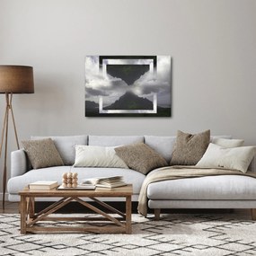 Obraz - Hory na Islande, geometrická koláž (70x50 cm)
