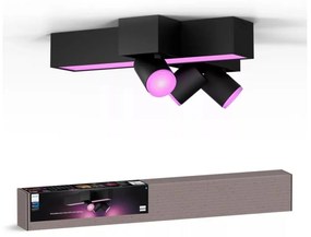 Philips-LED RGBW Stmievateľné bodové svietidlo Hue CENTRIS 3xGU10/4,2W + LED/11W