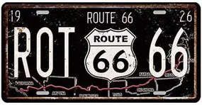 Ceduľa značka Route 66 30,5cm x 15,5cm Plechová tabuľa